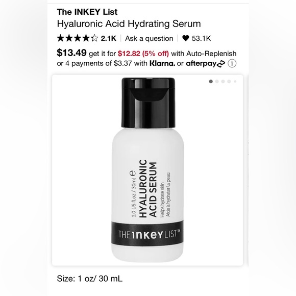 NWOT The INKEY List Hyaluronic Acid Hydrating Serum, 30mL - Picture 3 of 4